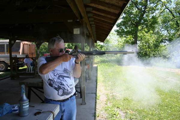 Shooting a black powder rifle